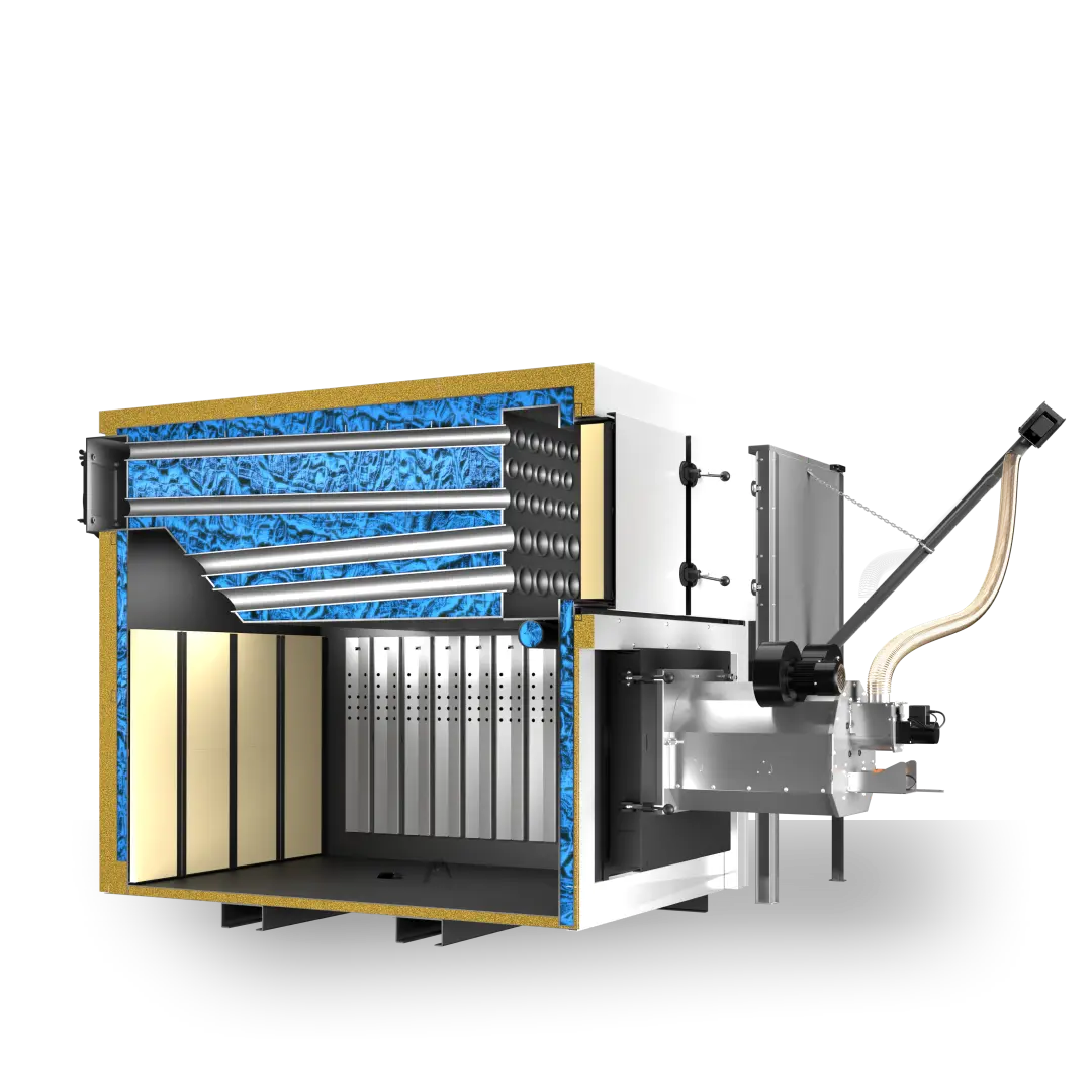 GRAND PELLET 300 przekroj METAL FACH Technika Grzewcza