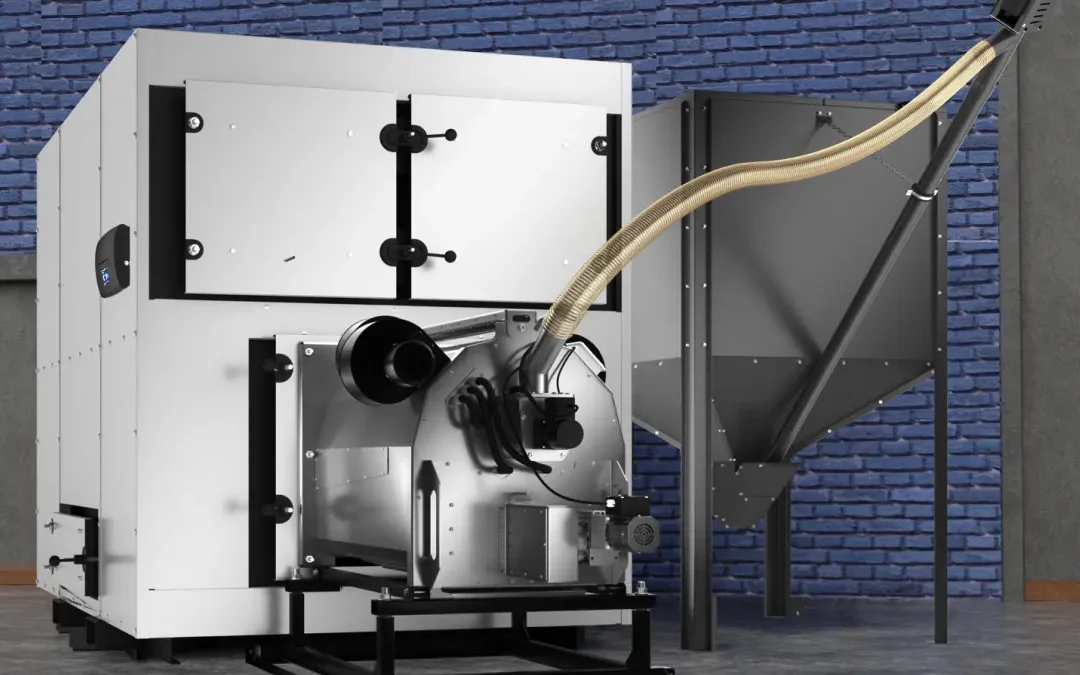Kocioł GRAND PELLET 400–500 kW – wizualizacja METAL-FACH Technika Grzewcza