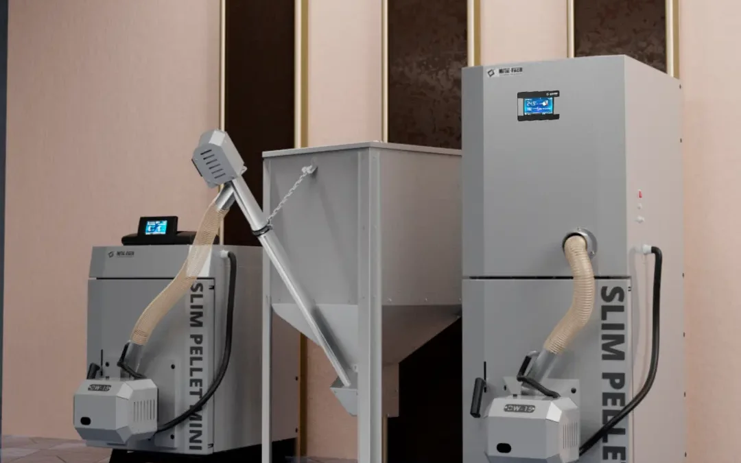 Kotły SLIM PELLET i SLIM PELLET MINI 10–20 kW – porównanie wizualne METAL-FACH Technika Grzewcza