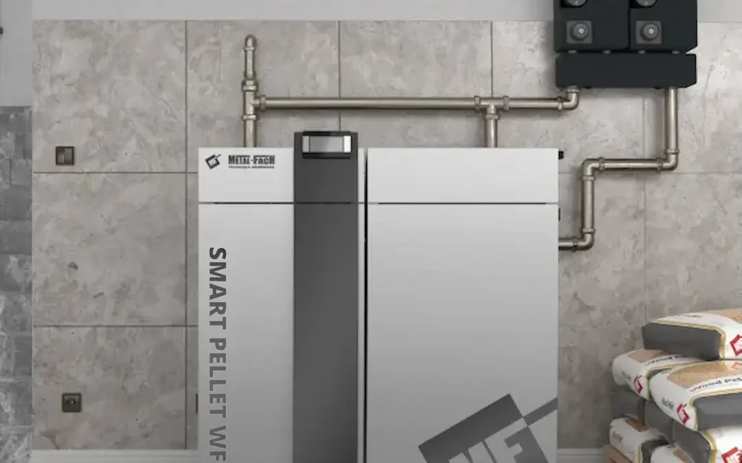 Kocioł SMART PELLET WF PRO 16–32 METAL-FACH – widok z przodu