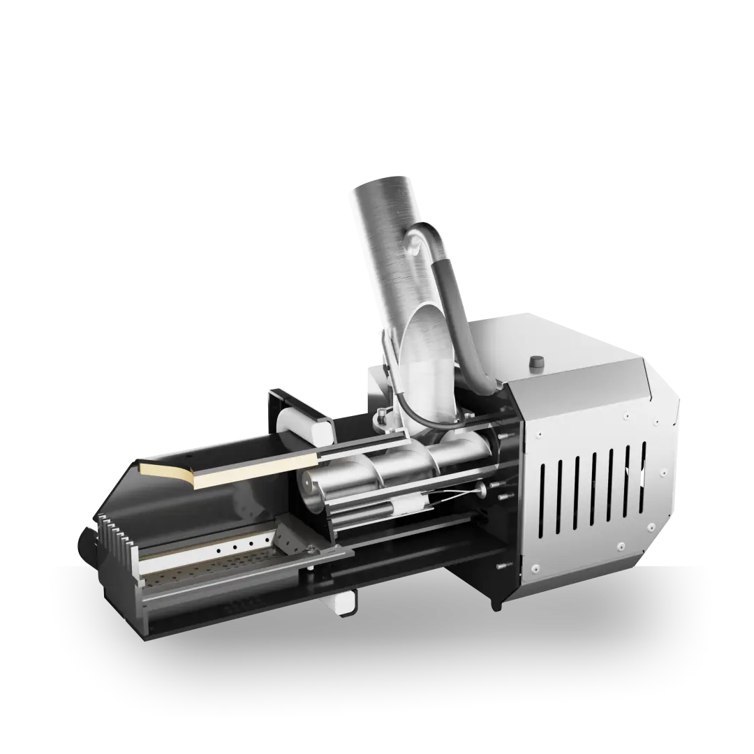 Palnik na pellet DW przekroj Metal Fach Technika Grzewcza